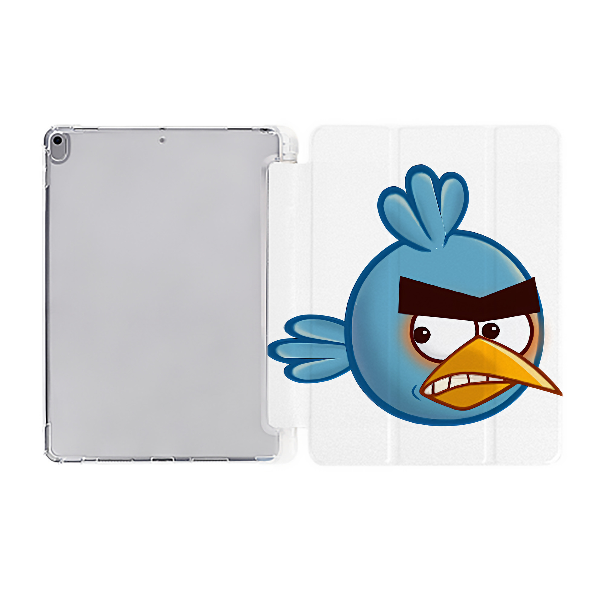 （画像用） Angry Birds アングリーバード IPad ケース ペン収納付き 三つ折りスタンド PUレザー×シリコン 対応機種9.5/10.5/10.9インチ